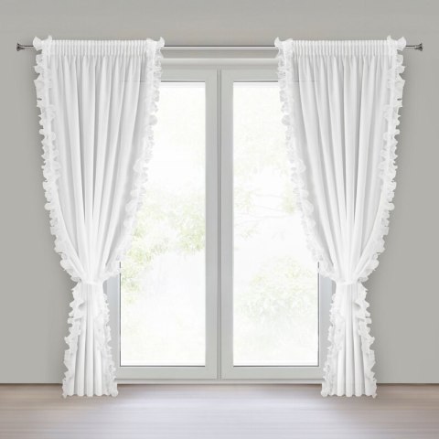 FIRANA GOTOWA GABRIELA NA TAŚMIE 140 X 270 CM BIAŁY