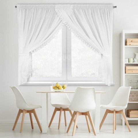 FIRANA GOTOWA LORETA 1 NA TAŚMIE 400 X 160 CM BIAŁY