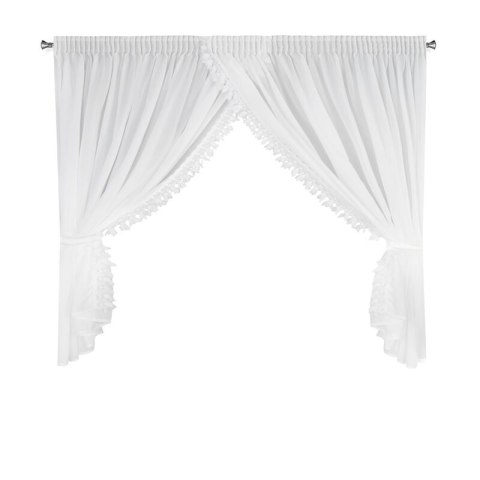 FIRANA GOTOWA LORETA 1 NA TAŚMIE 400 X 160 CM BIAŁY