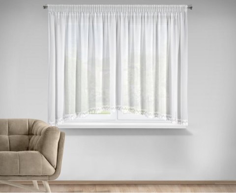 FIRANA GOTOWA LORETA 2 NA TAŚMIE 400 X 160 CM BIAŁY