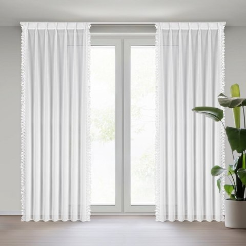 FIRANA GOTOWA LORETA 80 X 270 CM BIAŁY