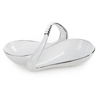 PATERA DEKORACYJNA OTIS (01) 25 X 18 X 11 CM BIAŁY