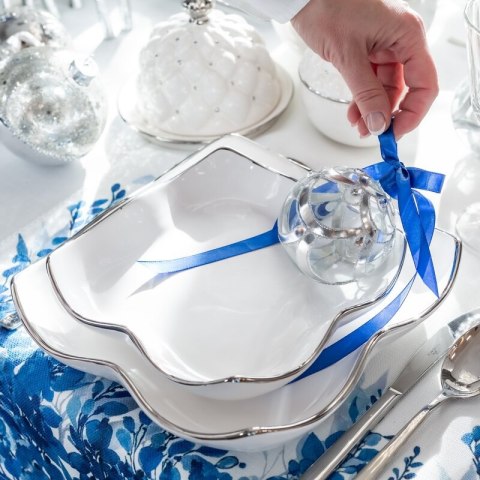 PATERA DEKORACYJNA TONY (01) 25 X 25 X 6 CM BIAŁY