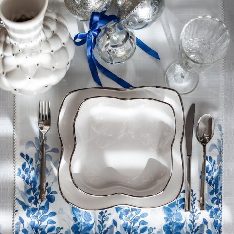 PATERA DEKORACYJNA TONY (02) 20 X 20 X 5 CM BIAŁY