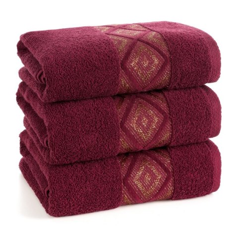 RĘCZNIK AZARI (04) 50 X 90 CM BORDOWY