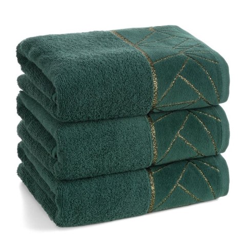 RĘCZNIK CLEO (06) 70 X 140 CM CIEMNOZIELONY