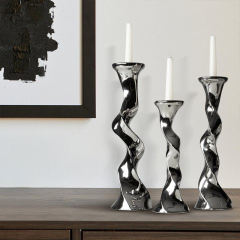 ŚWIĄTECZNA CERAMIKA O 12 X 39 CM SREBRNY