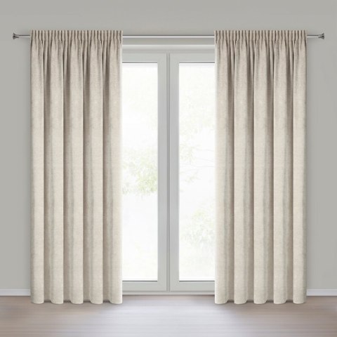 ZASŁONA GOTOWA NESKA NA TAŚMIE 140 X 270 CM JASNOBEŻOWY