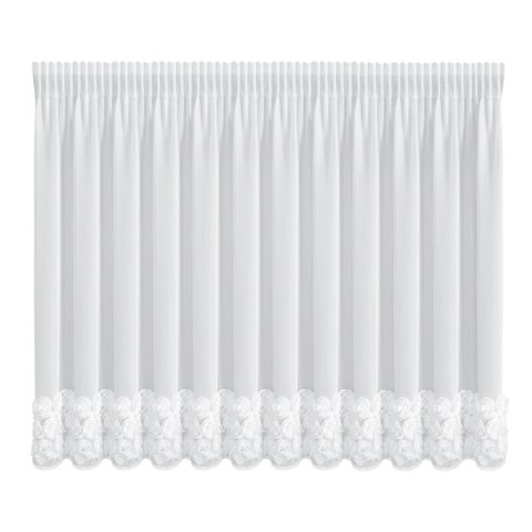 ZASŁONA GOTOWA ROSES 8 NA TAŚMIE 300 X 120 CM BIAŁY