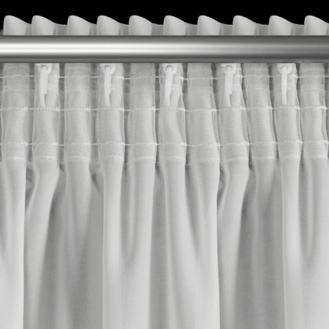 ZASŁONA GOTOWA ROSES NA TAŚMIE 140 X 270 CM BIAŁY