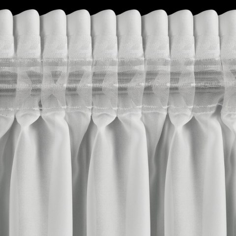 ZASŁONA GOTOWA ROSES NA TAŚMIE 140 X 270 CM BIAŁY