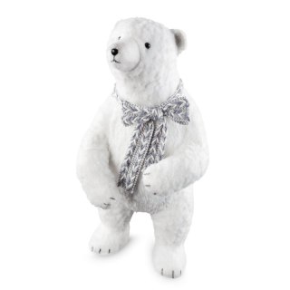 FIGURKA ŚWIĄTECZNA 28 X 27 X 53 CM BIAŁY