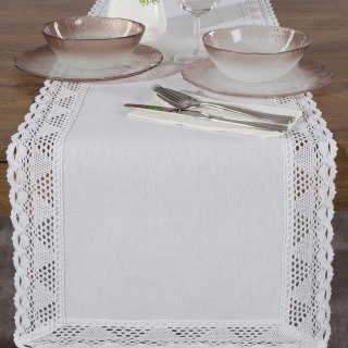 OBRUS NATALY 40 X 140 CM BIAŁY