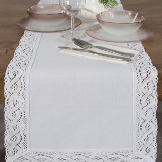 OBRUS SUSAN 35 X 180 CM BIAŁY