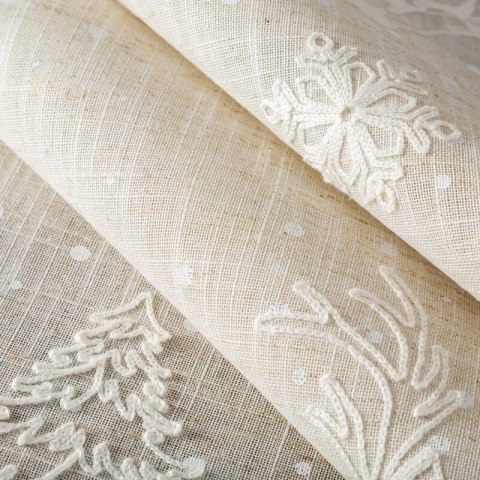 OBRUS ŚWIĄTECZNY 08 85 X 85 CM BEŻOWY