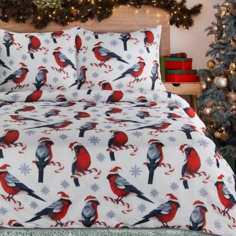 ŚWIĄTECZNY KOMPLET POŚCIELI MELODY 140 X 200 CM BIAŁY