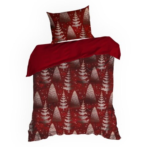 ŚWIĄTECZNY KOMPLET POŚCIELI RUBIN 220 X 200 CM CZERWONY