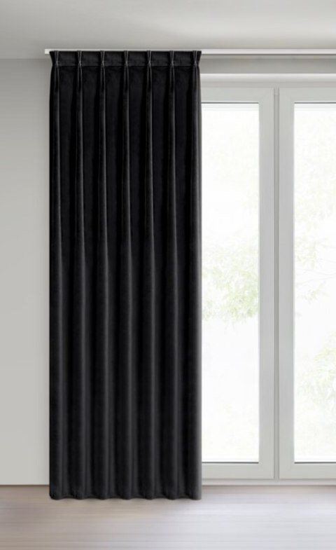 ZASŁONA GOTOWA MELANIE 80 X 270 CM CZARNY