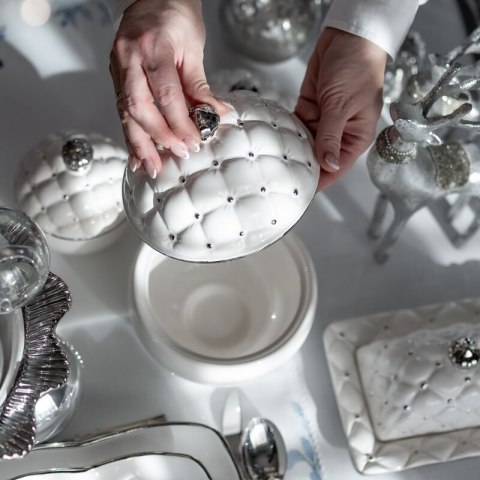 CERAMIKA 17 X 17 X 20 CM BIAŁY