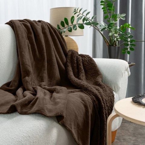 KOC TEDY 200 X 220 CM CIEMNOBRĄZOWY