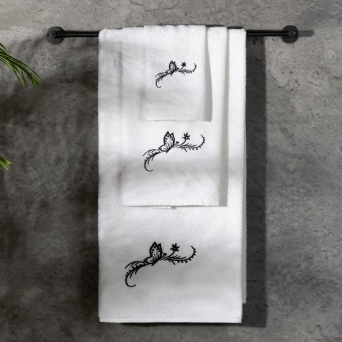 KOMPLET RĘCZNIKÓW 3 30X50 CM, 50X90 CM, 70X140 CM BIAŁY