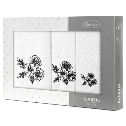 KOMPLET RĘCZNIKÓW 3 56 X 36 X 7 CM BIAŁY