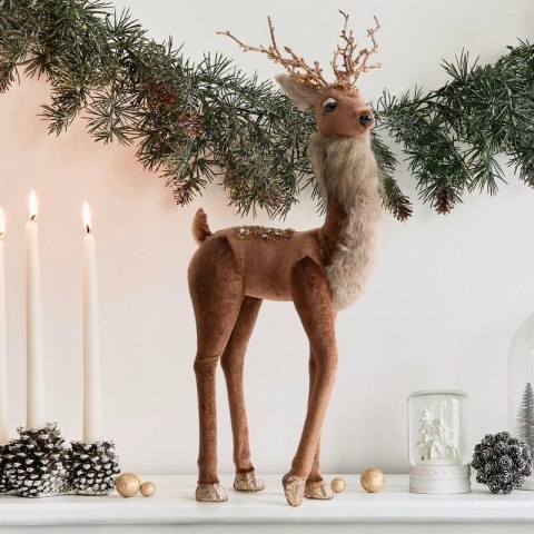 OZDOBA ŚWIĄTECZNA 360 19 X 8 X 45 CM BRĄZOWY