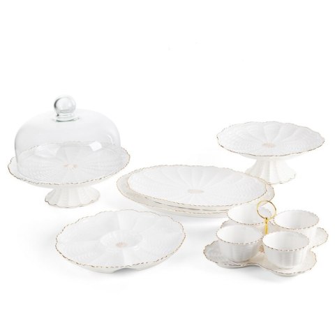 PATERA DEKORACYJNA GAIA (08) 30 X 30 X 27 CM KREMOWY