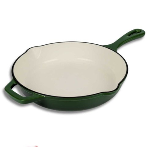 EMALIOWANA PATELNIA ŻELIWNA 26cm HAGE ZIELONA