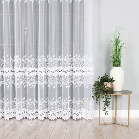 Firanka żakardowa na metry 648107 wysokość 300 cm kolor biały