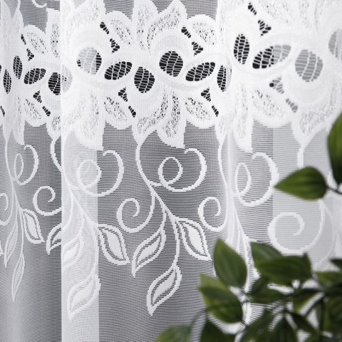 Firanka żakardowa na metry 648107 wysokość 300 cm kolor biały