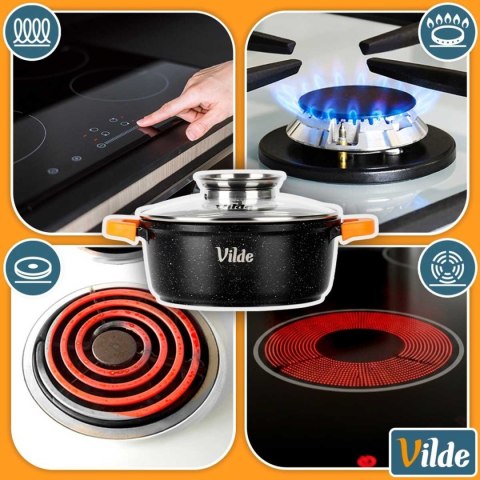 GARNEK GRANITOWY 2,1L 20cm Z POKRYWĄ Z AROMATYZEREM TERRUNA 199104