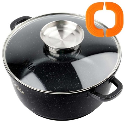 GARNEK GRANITOWY 4L 24cm Z POKRYWĄ Z AROMATYZEREM TERRUNA 199105