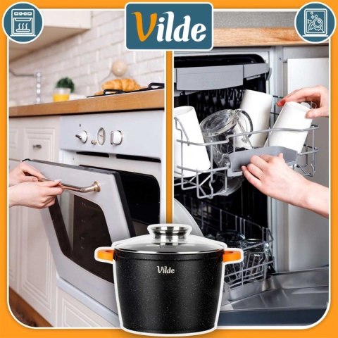 GARNEK GRANITOWY WYSOKI 6,7L 24cm Z POKRYWĄ Z AROMATYZEREM TERRUNA 199110