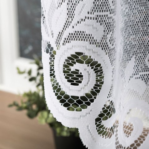 ROZALIA Firanka żakardowa gotowa, szerokość 450 x wysokość 160cm, kolor 001 biały 019370/FBL/001/450160/1