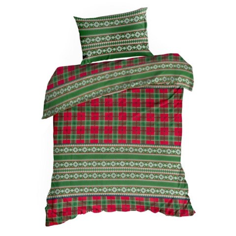 ŚWIĄTECZNY KOMPLET POŚCIELI AURORA 220 X 200 CM ZIELONY