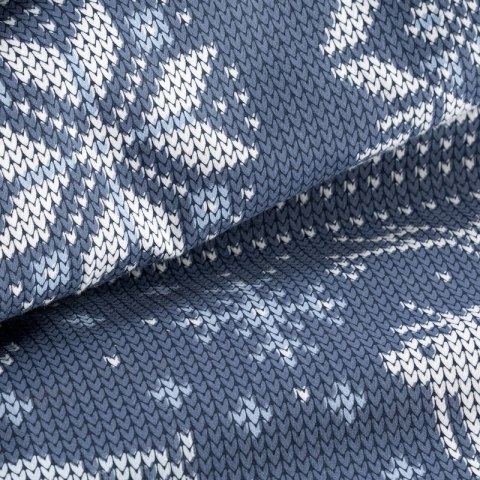 ŚWIĄTECZNY KOMPLET POŚCIELI FJORD 220 X 200 CM GRANATOWY