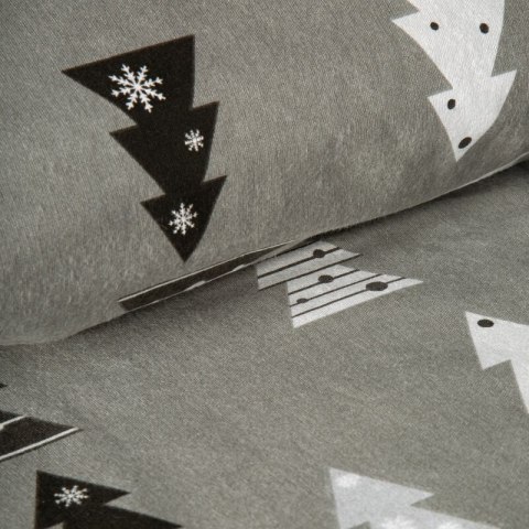 ŚWIĄTECZNY KOMPLET POŚCIELI LENON 140 X 200 CM STALOWY