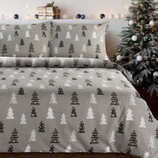 ŚWIĄTECZNY KOMPLET POŚCIELI LENON 220 X 200 CM STALOWY