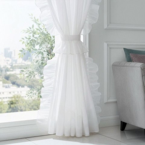 FIRANA GOTOWA KAREN NA TAŚMIE 140 X 270 CM BIAŁY