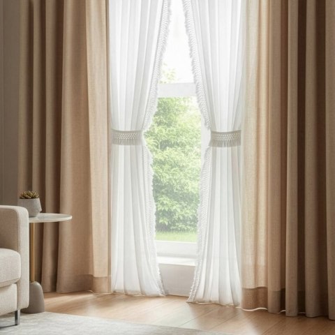 FIRANA GOTOWA KIRA 3 NA TAŚMIE 140 X 270 CM BIAŁY