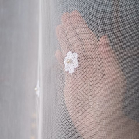 Firanka haftowana na metry FH0021 wysokość 170 cm kolor biały