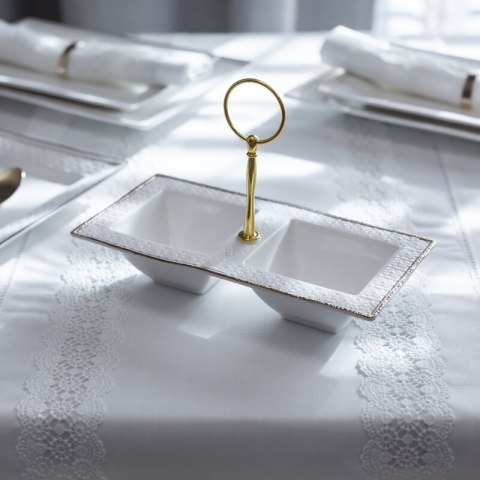 MISA DEKORACYJNA OLIVIA (01) 23 X 13 X 16 CM BIAŁY