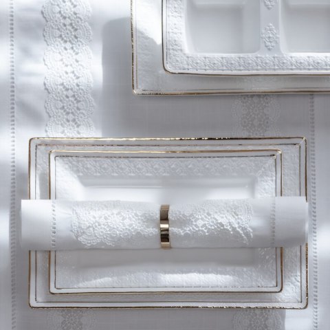 PATERA DEKORACYJNA OLIVIA (03) 31 X 19 X 2 CM BIAŁY