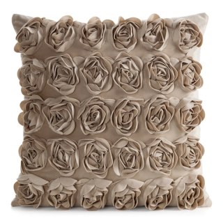 POSZEWKI ROSES 1 45 X 45 CM CIEMNOBEŻOWY