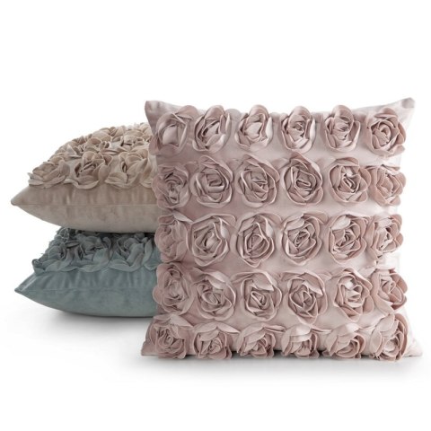 POSZEWKI ROSES 1 45 X 45 CM CIEMNOBEŻOWY