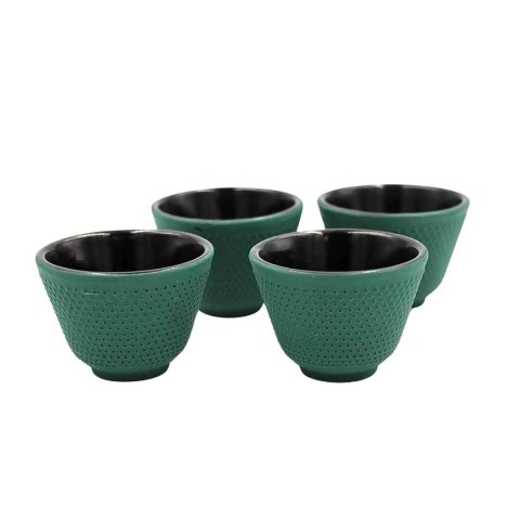 ZAPARZACZ ŻELIWNY DZBANEK ZIELONY 1,4L Z FILTREM i FILIŻANKAMI PREZENT