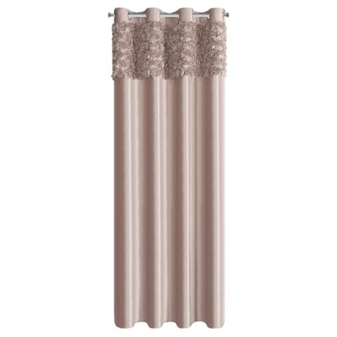 ZASŁONA GOTOWA ROSES 13 NA TAŚMIE 140 X 250 CM PUDROWY