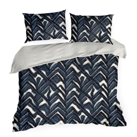 KOMPLET POŚCIELI SATYNOWEJ SPRING 61 140 X 200 CM CIEMNOGRANATOWY