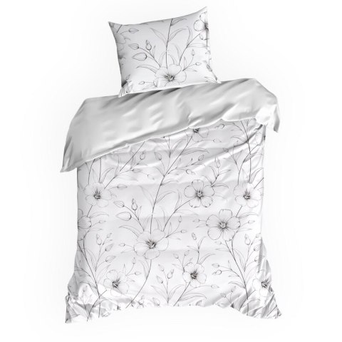 KOMPLET POŚCIELI SATYNOWEJ SPRING 64 160 X 200 CM BIAŁY
